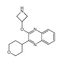 2-(azetidin-3-yloxy)-3(tetrahydro-2H-pyran-4-yl)quinoxaline Structure