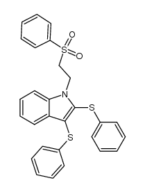 1-(2-phenylsulfonylethyl)-2,3-diphenylthioindole Structure