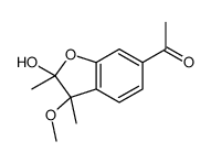 1-(2-hydroxy-3-methoxy-2,3-dimethyl-1-benzofuran-6-yl)ethanone Structure