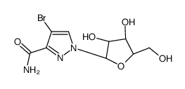 4-bromo-1-[(2R,3R,4S,5R)-3,4-dihydroxy-5-(hydroxymethyl)oxolan-2-yl]pyrazole-3-carboxamide结构式