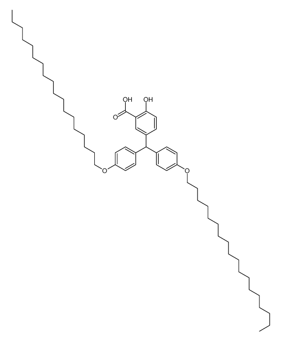 5-[bis(4-octadecoxyphenyl)methyl]-2-hydroxybenzoic acid结构式