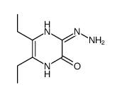 2,3-Pyrazinedione,5,6-diethyl-1,4-dihydro-,monohydrazone(9CI) Structure