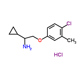 2-(4-Chloro-3-methylphenoxy)-1-cyclopropylethanamine hydrochloride (1:1)结构式