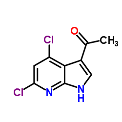 1-(4,6-Dichloro-1H-pyrrolo[2,3-b]pyridin-3-yl)ethanone结构式
