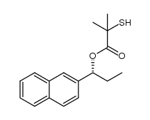 1-(naphthalen-2-yl)propyl 2-mercapto-2-methylpropanoate结构式