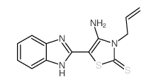 4-amino-5-(1H-benzimidazol-2-yl)-3-prop-2-enyl-1,3-thiazole-2-thione结构式