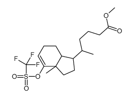 2,3,3a,6,7,7a-Hexahydro-5',7a-dimethyl-4-hydroxy-indene-(1R)-1'-pentanoic Acid Methyl Ester 4-O-Trifluoromethanesulfonate结构式