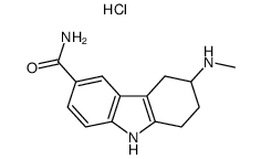 (+-)-6-Carboxamide-3-methylamino-1,2,3,4-tetrahydrocarbazole hydrochloride Structure