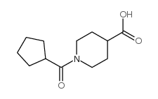 1-(cyclopentanecarbonyl)piperidine-4-carboxylic acid Structure