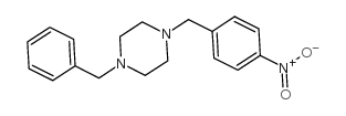 1-BENZYL-4-(4-NITROBENZYL)PIPERAZINE Structure