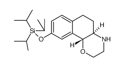 (+)-trans-9-triisopropylsilyloxy-2,3,4a,5,6,10b-hexahydro-4H-naphth[1,2b][1,4]oxazine结构式