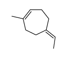 (5Z)-5-ethylidene-1-methyl-cycloheptene结构式