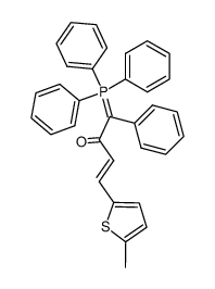 α-(3-(5-methyl-2-thienyl)propenoyl)benzylidene(triphenyl)phosphorane结构式