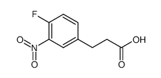3-(4-氟-3-硝基苯基)丙酸结构式