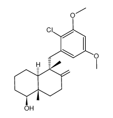 (1S,4aS,5S,8aS)-5-(2-chloro-3,5-dimethoxybenzyl)-5,8a-dimethyl-6-methylenedecahydronaphthalen-1-ol结构式