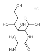 Glucopyranose,2-(L-2-aminopropionamido)-2-deoxy-, monohydrochloride, b-D- (8CI)结构式