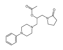 [1-(2-oxopyrrolidin-1-yl)-3-(4-phenylpiperazin-1-yl)propan-2-yl] acetate结构式