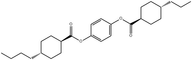 trans-4-Butylcyclohexanecarboxylic acid 4-[[(trans-4-propylcyclohexyl)carbonyl]oxy]phenyl ester structure