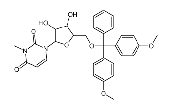 1-[(2R,3R,4S,5R)-5-[[bis(4-methoxyphenyl)-phenylmethoxy]methyl]-3,4-dihydroxyoxolan-2-yl]-3-methylpyrimidine-2,4-dione Structure