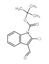 1-BOC-2-CHLORO-3-FORMYL-INDOLE Structure