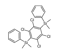 1,4-Bis-(dimethylphenylsilyl)-tetrachlorbenzol Structure