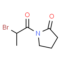 2-Pyrrolidinone, 1-(2-bromo-1-oxopropyl)- (9CI)结构式