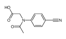 2-(N-acetyl-p-cyanoanilino)acetic acid结构式