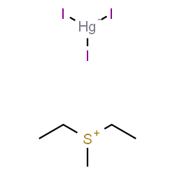 Diethylmethylsulfonium iodide mercuric iodide addition compound Structure
