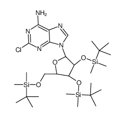 2-Chloro-2',3',5'-tris-O-[(1,1-dimethylethyl)dimethylsilyl]-adenosine structure