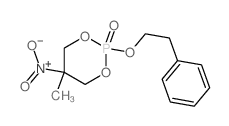 5-methyl-5-nitro-2-phenethyloxy-1,3-dioxa-2$l^C12H16NO6P-phosphacyclohexane 2-oxide Structure