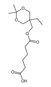 6-((5-ethyl-2,2-dimethyl-1,3-dioxan-5-yl)methoxy)-6-oxohexanoic acid Structure