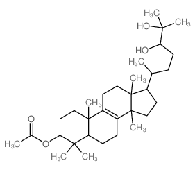 [17-(5,6-dihydroxy-6-methyl-heptan-2-yl)-4,4,10,13,14-pentamethyl-2,3,5,6,7,11,12,15,16,17-decahydro-1H-cyclopenta[a]phenanthren-3-yl] acetate结构式
