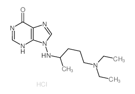 9-(5-diethylaminopentan-2-ylamino)-3H-purin-6-one结构式