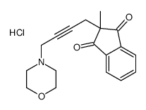 2-methyl-2-(4-morpholin-4-ylbut-2-ynyl)indene-1,3-dione,hydrochloride Structure