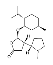 (-)-(4S,5R,2'S)-5-menthyloxy-4-(1'-methylpyrrolidin-2'-yl)-4,5-dihydrofuran-2(3H)-one Structure