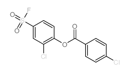 Benzoic acid,4-chloro-, 2-chloro-4-(fluorosulfonyl)phenyl ester Structure