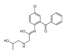 5-Chloro-2-(β-hydroxypropylaminoacetylamino)benzophenone结构式