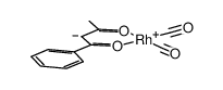 [rhodium(I)(carbonyl)2(MeCOCHCOPh)] Structure