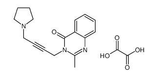 2-methyl-3-(4-pyrrolidin-1-ylbut-2-ynyl)quinazolin-4-one,oxalic acid Structure