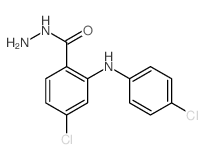 Benzoic acid,4-chloro-2-[(4-chlorophenyl)amino]-, hydrazide结构式