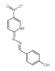 Benzaldehyde,4-hydroxy-, 2-(5-nitro-2-pyridinyl)hydrazone structure