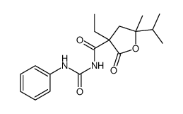 Urea, 1-(3-ethyl-5-isopropyl-5-methyl-2-oxotetrahydro-3-furoyl)-3-phen yl- structure