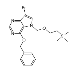 5H-Pyrrolo3,2-dpyrimidine, 7-bromo-4-(phenylmethoxy)-5-2-(trimethylsilyl)ethoxymethyl-结构式