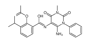 Benzamide,2-(acetyloxy)-N-(6-amino-1,2,3,4-tetrahydro-3-methyl-2,4-dioxo-1-phenyl-5-pyrimidinyl)-3-(1-methylethyl)- structure