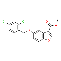 methyl 5-((2,4-dichlorobenzyl)oxy)-2-methylbenzofuran-3-carboxylate结构式