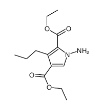 Diethyl 1-amino-3-propyl-1H-pyrrole-2,4-dicarboxylate结构式