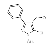 (5-氯-1-甲基-3-苯基-1H-吡唑-4-基)-甲醇结构式