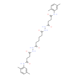 4,4'-[(1,6-dioxo-1,6-hexanediyl)bis(2,1-hydrazinediyl)]bis[N-(2,5-dimethylphenyl)-4-oxobutanamide]结构式