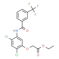 ETHYL 2-(2,4-DICHLORO-5-([3-(TRIFLUOROMETHYL)BENZOYL]AMINO)PHENOXY)ACETATE picture