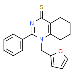 1-(furan-2-ylmethyl)-2-phenyl-5,6,7,8-tetrahydroquinazoline-4(1H)-thione结构式